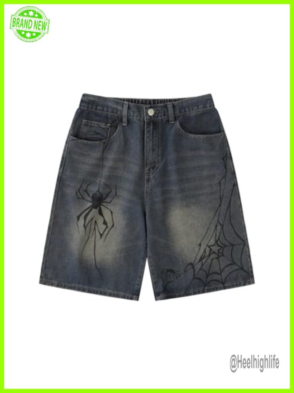 Baggy Loose Fit Denim Shorts Y2K Grunge Unisex